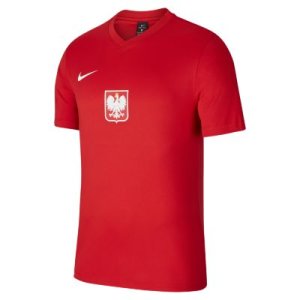 Męska koszulka piłkarska z krótkim rękawem Polska (wersja domowa/wyjazdowa) - Czerwony