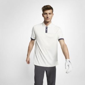 Męska koszulka polo do golfa Nike Dri-FIT Vapor - Kremowy