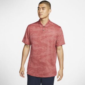 Męska koszulka polo do golfa w kolorze moro Nike Dri-FIT Vapor - Czerwony