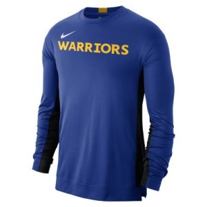 Męska koszulka rozgrzewkowa NBA Golden State Warriors Nike Dri-FIT - Niebieski