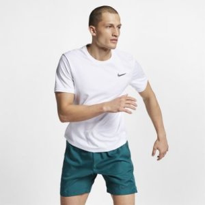 Męska koszulka z krótkim rękawem do tenisa NikeCourt Dri-FIT - Biel