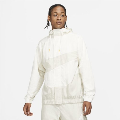 Męska kurtka z tkaniny z podszewką Nike Sportswear Swoosh - Szary