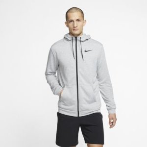 Męska rozpinana bluza treningowa z kapturem Nike Dri-FIT - Szary