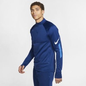 Męska treningowa koszulka piłkarska Nike Therma Shield Strike - Niebieski