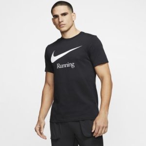 Męski T-shirt do biegania Nike Dri-FIT - Czerń