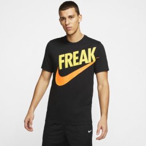 Męski T-shirt do koszykówki Nike Dri-FIT Giannis „Freak” - Czerń