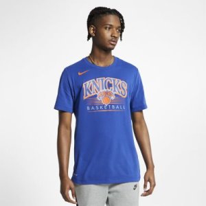 Męski T-shirt NBA New York Knicks Nike Dri-FIT - Niebieski