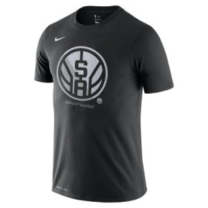 Męski T-shirt NBA San Antonio Spurs Nike Dri-FIT - Czerń