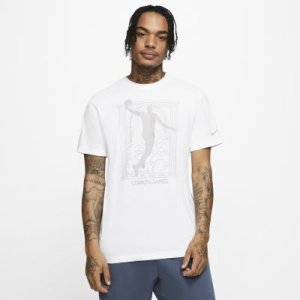 Męski T-shirt Nike Dri-FIT NBA LeBron James Lakers MVP - Biel