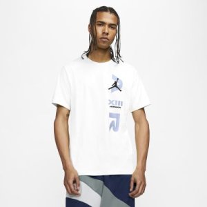 Nike - Męski t-shirt z krótkim rękawem jordan legacy aj13 - biel