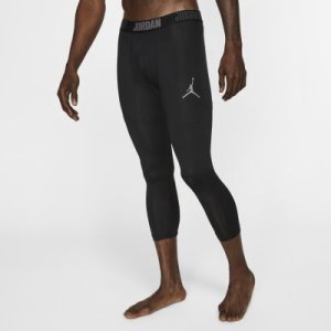 Nike - Męskie legginsy treningowe o długości 3/4 jordan dri-fit 23 alpha - czerń
