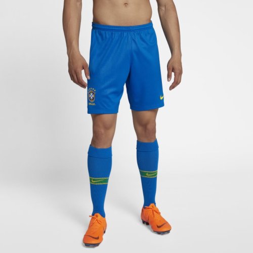 Nike - Męskie spodenki piłkarskie 2018 brasil cbf stadium home - niebieski