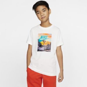 T-shirt dla dużych dzieci (chłopców) Nike Sportswear - Biel