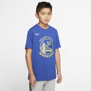 T-shirt dla dużych dzieci Nike Dri-FIT NBA Stephen Curry Warriors City Edition - Niebieski