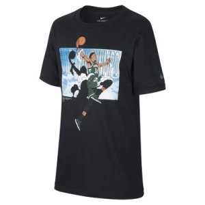 T-shirt dla dużych dzieci Nike NBA Giannis Antetokounmpo Bucks - Czerń