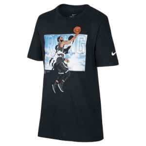 T-shirt dla dużych dzieci Nike NBA Kyrie Irving Nets - Czerń