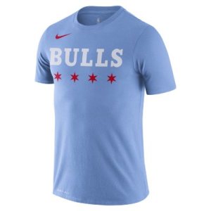 T-shirt męski Nike Dri-FIT NBA Bulls City Edition Logo - Niebieski