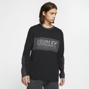 Nike - T-shirt z długim rękawem dla chłopców hurley dri-fit harvey onshore - czerń