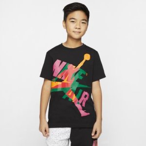 Nike - T-shirt z krótkim rękawem dla dużych dzieci (chłopców) jordan jumpman classics - czerń