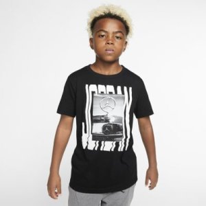 T-shirt z krótkim rękawem dla dużych dzieci (chłopców) Jordan Jumpman - Czerń