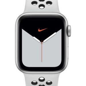 Zegarek Apple Watch Nike Series 5 (GPS) z paskiem sportowym Nike i kopertą 40 mm z aluminium w kolorze srebrnym - Srebrny