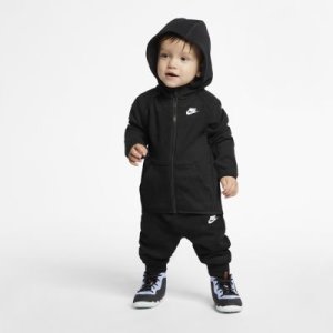 Zestaw bluza z kapturem i joggery dla niemowląt (12-24 M) Nike Sportswear Tech Fleece - Czerń