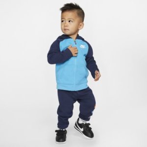 Zestaw bluza z kapturem i spodnie dla niemowląt (12-24 M) Nike Sportswear - Niebieski