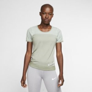 Kortärmad löpartröja Nike Infinite för kvinnor - Olive
