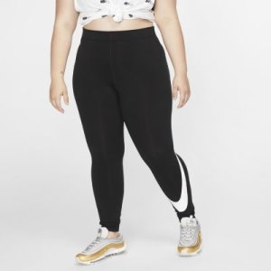 Leggings Nike Sportswear Leg-A-See Swoosh för kvinnor (stor storlek) - Svart
