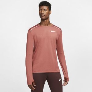 Löpartröja Nike Element 3.0 med rund hals för män - Brun