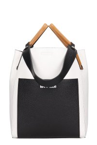 Alya Tote in white leather