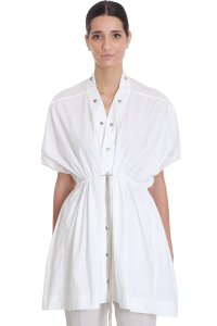 Rick Owens - Camicia sail mini dress in cotone bianco