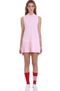 Dress in rose-pink cotton