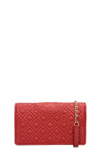 Tory Burch - Fleming wallet shoulder bag in red leather