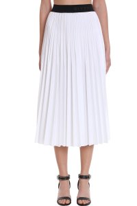 Skirt in white polyester