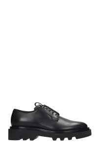 Givenchy - Stringate combat derby in pelle nera