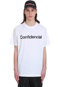 T-Shirt Confidencial ba in Cotone Bianco