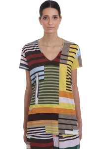 T-Shirt Cut out tee in viscosa Multicolor