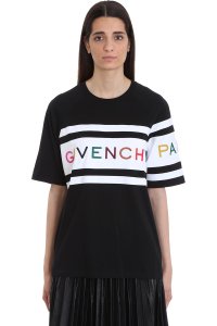 Givenchy - T-shirt over logo in cotone nero