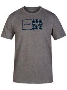 Hurley Siro Natural Print T-Shirt dark grey heather