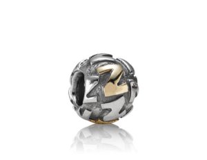 Pandora Charm - Silber Buchstabe Z in Gold - 790298Z