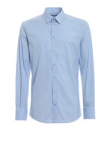 Camicia azzurra in cotone stretch