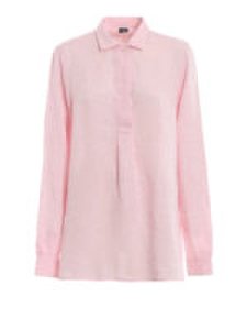 Fay - Camicia rosa in lino