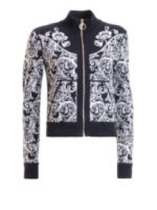 Versace Collection - Cardigan stile felpa con motivo barocco