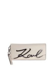 Clutch con stampa Karl
