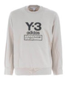 Adidas Y-3 - Felpa in cotone con logo staked