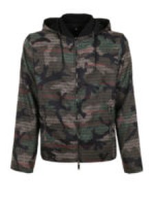 Giacca a vento camouflage reversibile