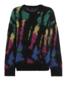 Pullover in lana e mohair multicolore