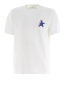 T-shirt con patch stella removibile