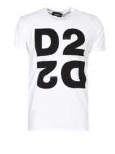 T-shirt in jersey con stampa logo D2